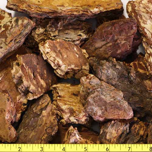 Large decorative fir and pine bark nuggets, 2 to 5 inch particle size
